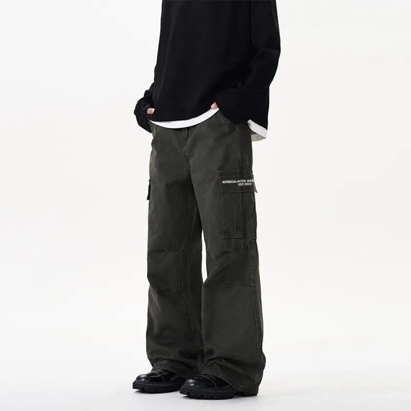 GALAXY FAIRY Casual Pants Unisex Army Green-2