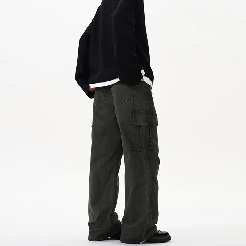 GALAXY FAIRY Casual Pants Unisex Army Green-5