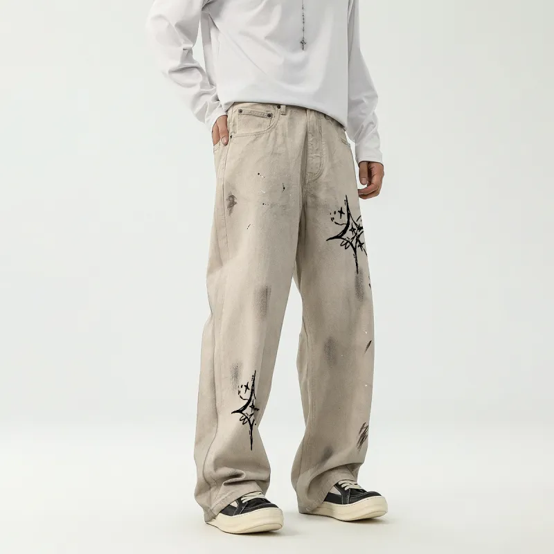 GALAXY FAIRY Jeans Unisex Dirty White-2