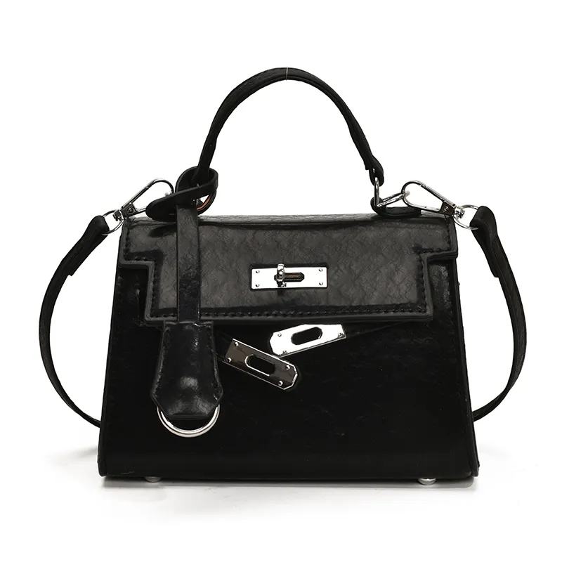 Yalu PU One Shoulder Handbag Women's Black/Ecru/Pink/Silver-1