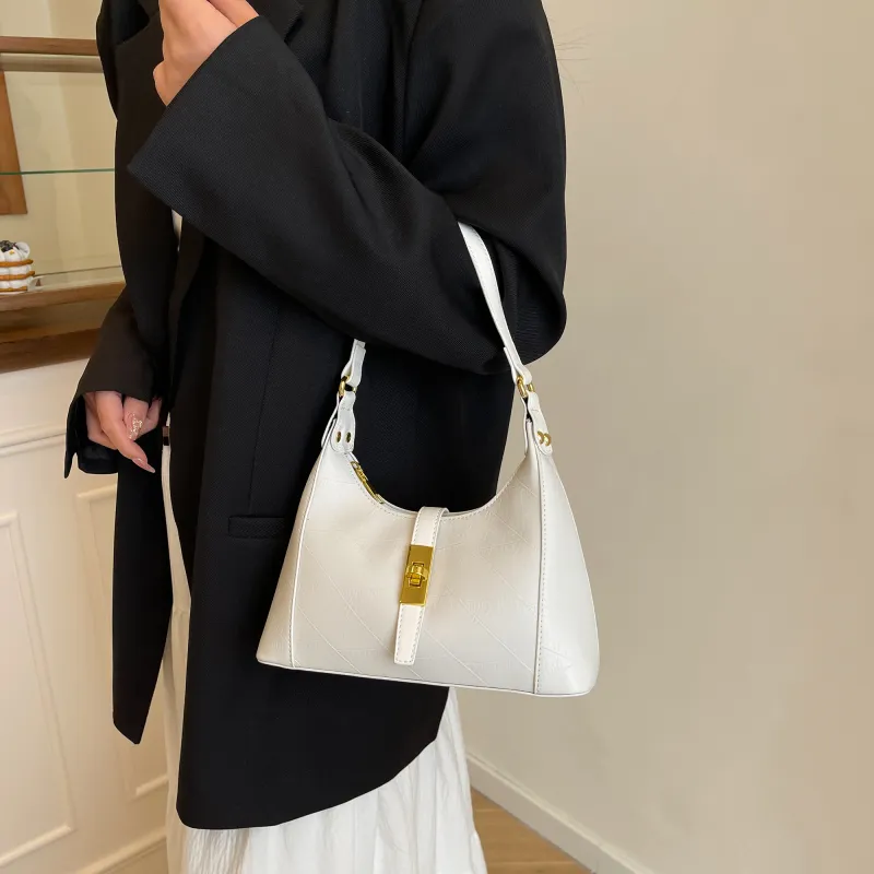 Yalu PU One Shoulder Handbag Crossbody Bag Regular Women's White/Pink/Green/Khaki/Black/Dark Khaki-4