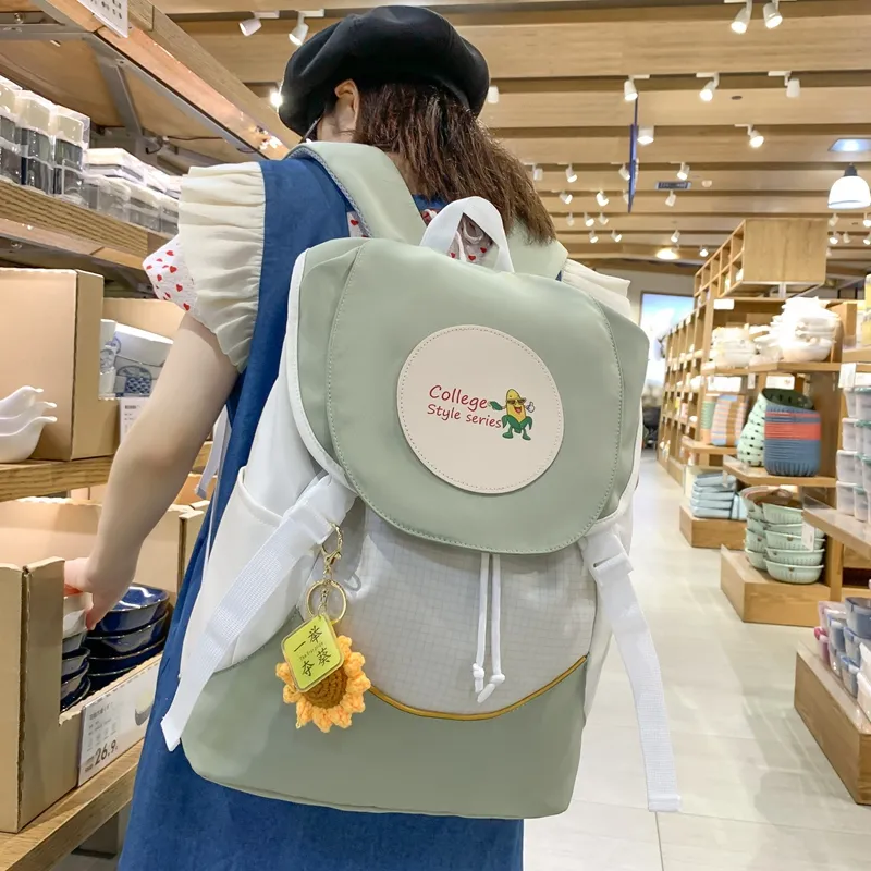Yalu Nylon Backpack Regular Unisex Multicolor-13