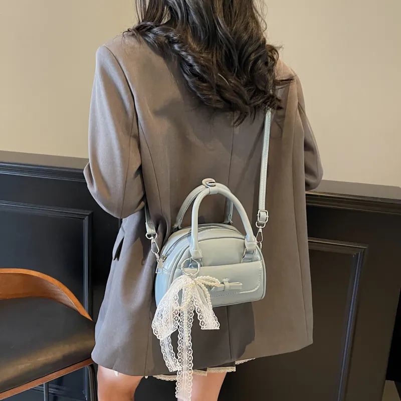 Yalu PU Boston Bag, Shoulder Bag, Crossbody Bag, Handbag Regular Women's Black/Blue/Burgundy/Ecru/Pink-13