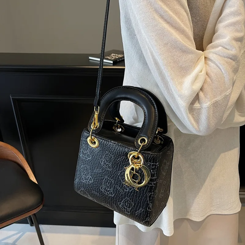 Yalu PU Lady Dior Crossbody Handbag Regular Women's Ecru/Black/Pink/Brown-10