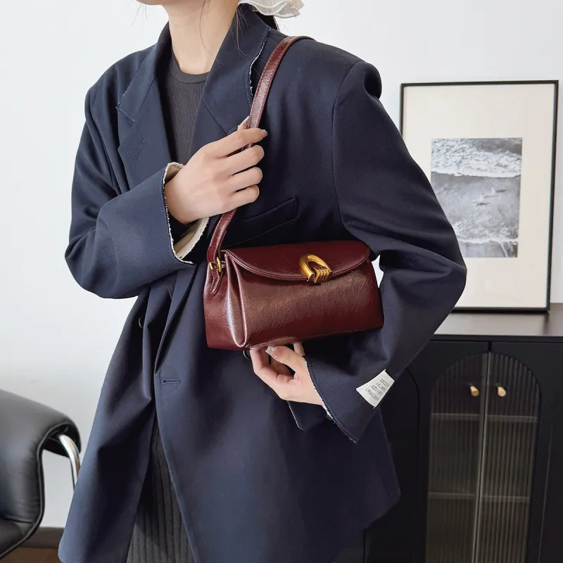 Yalu PU Portable Crossbody Bag, Shoulder Bag Regular Women's Black/Burgundy/Coffee-11
