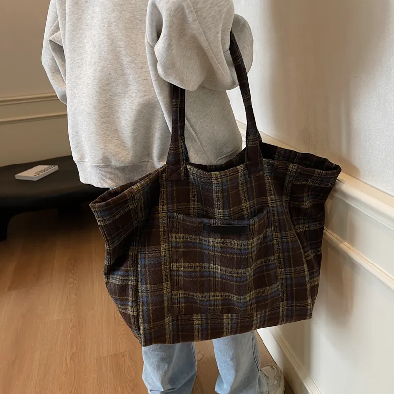 Yalu Fabric One Shoulder Handbag Regular Women's Gray/Burgundy/Coffee-15
