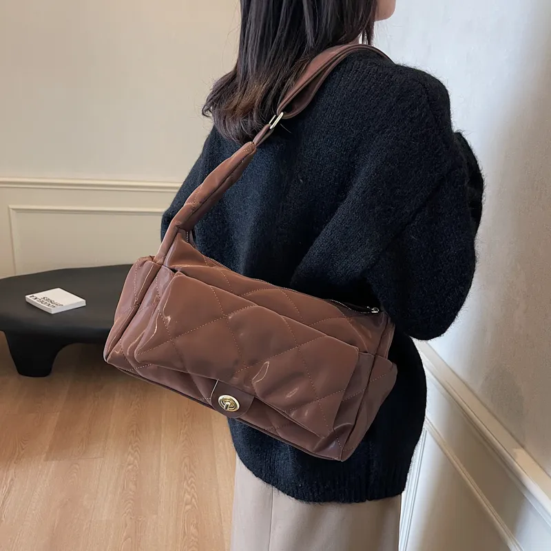 Yalu PU Shopping Bag, Hobo Bag, Shoulder Bag Women's Black/Burgundy/Brown-17