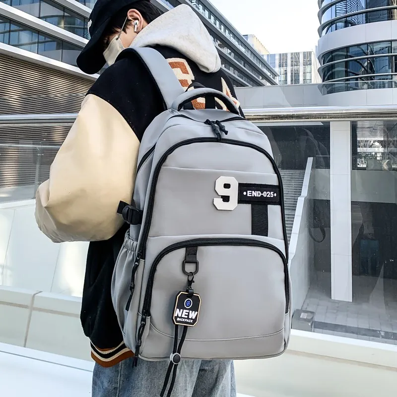 Yalu Oxford Backpack Regular Unisex Black/Dark Gray/Light Gray/Medium Gray-19