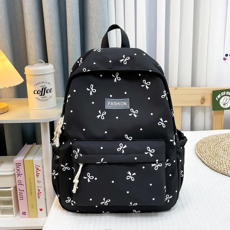 Yalu Nylon Backpack Women's Black/Violet/Khaki/Dark Blue/Pink-2