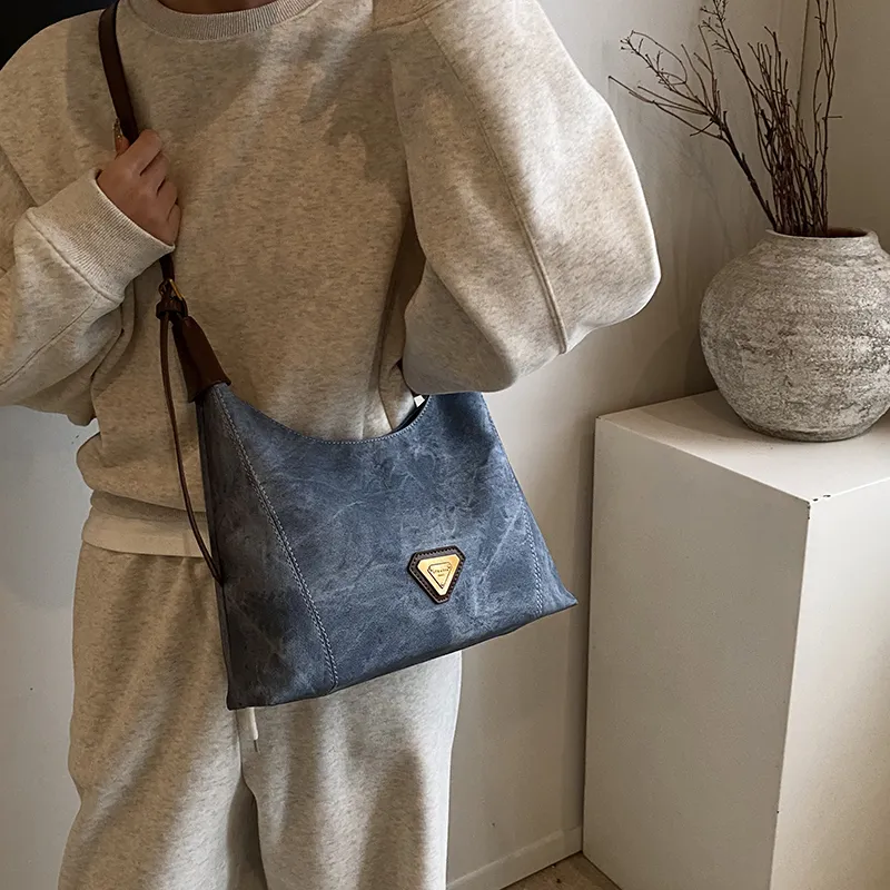 Yalu PU Shoulder Bag, Dumpling Bag Regular Women's Coffee/Brown/Blue-11