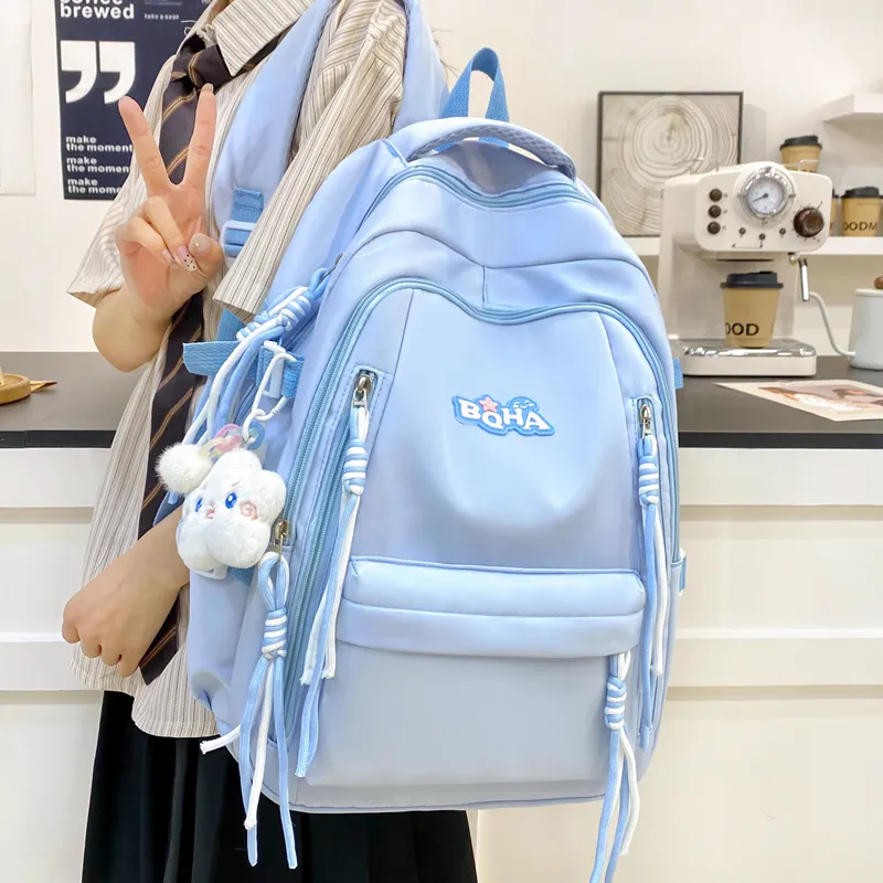 Yalu Nylon Backpack Unisex Multicolor-19
