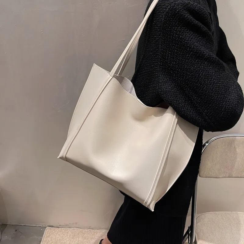 Yalu PU Material Handbag, Shoulder Bag Tubas Women's Black/Coffee/Brown/Ecru-21