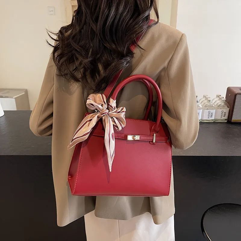 Yalu PU Handbag, Shoulder Bag, Crossbody Bag Regular Women's Black/Red-10