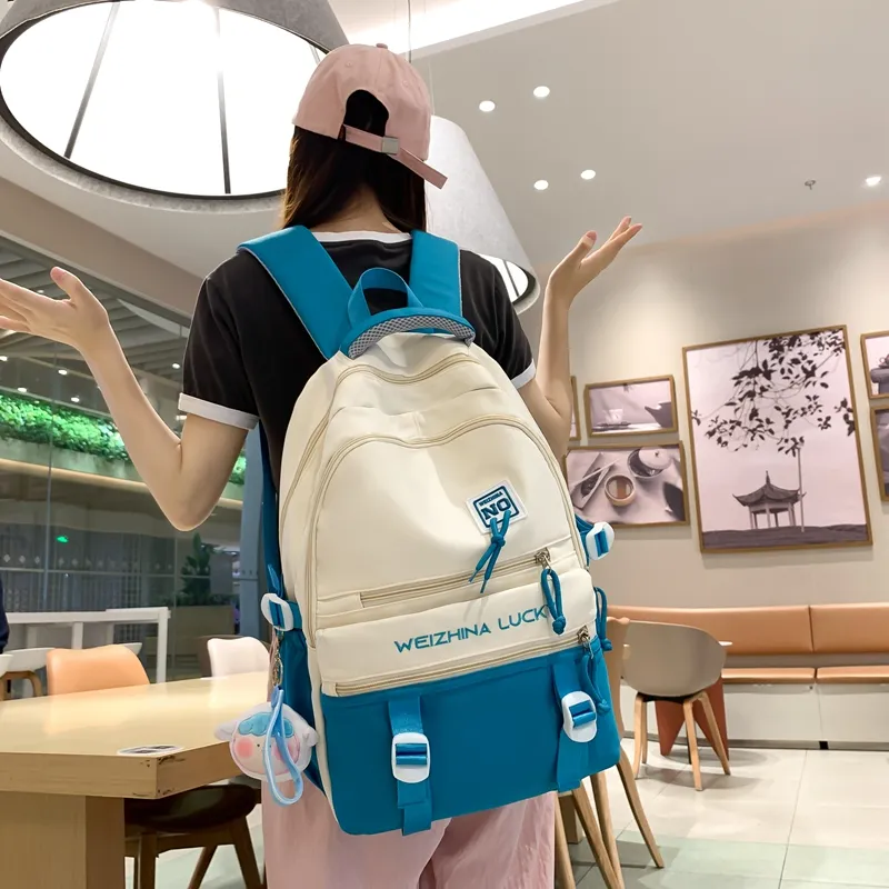 Yalu Nylon Backpack Unisex Multicolor-5
