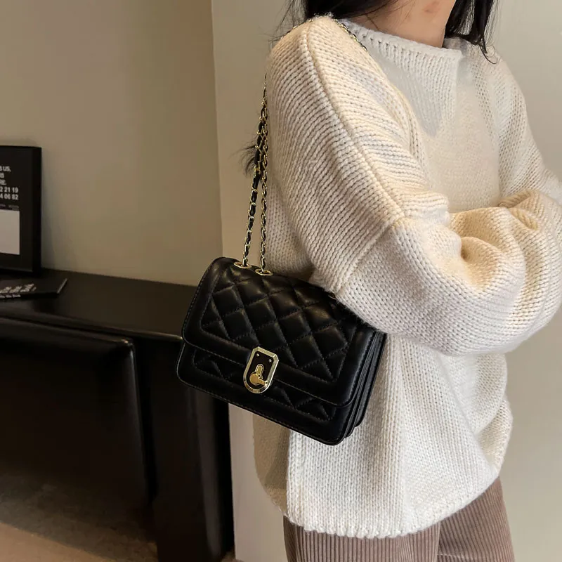 Yalu PU Shoulder Bag, Crossbody Bag Regular Women's Black-3