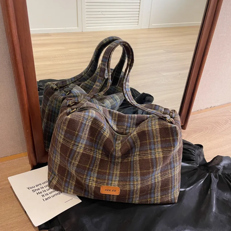 Yalu Canvas Canvas Bag Shoulder Bags Women's Black/Red/Coffee-11