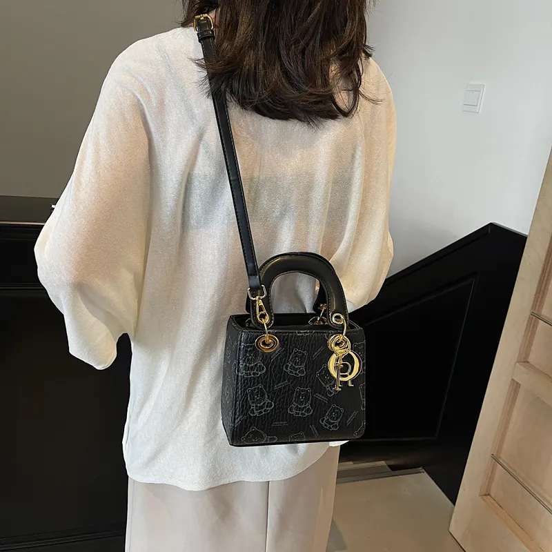 Yalu PU Lady Dior Crossbody Handbag Regular Women's Ecru/Black/Pink/Brown-12