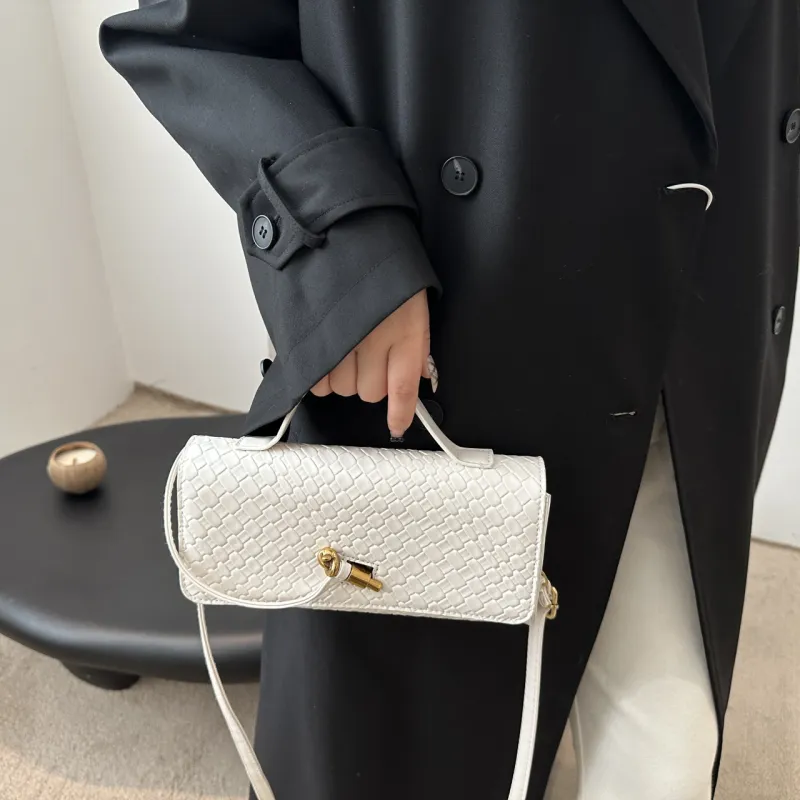 Yalu PU Shoulder Bag, Crossbody Bag, Handbag Regular Women's White/Black/Red-3