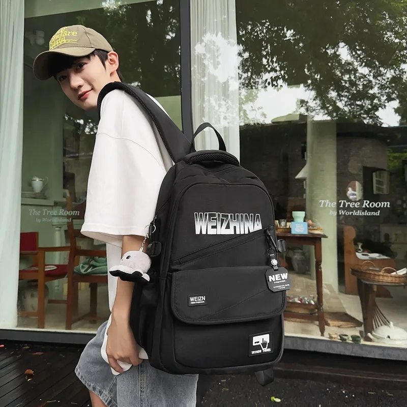Yalu Nylon Backpack Unisex Multicolor-13
