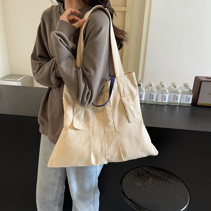 Yalu Fabric One Shoulder Handbag Regular Women's Coffee/Ecru/Gray-11