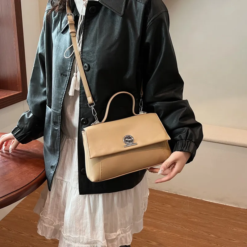 Yalu PU Handbag Women's Black/Light Brown/White/Khaki-27