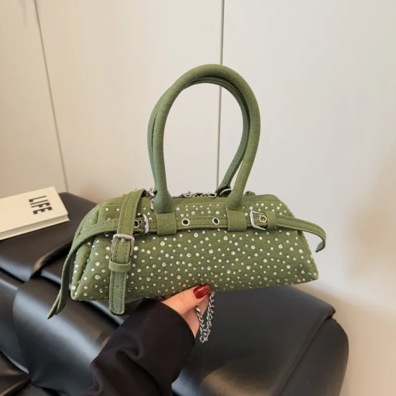 Yalu PU One Shoulder Handbag Women's Light Blue/Dark Blue/Black/Green-10