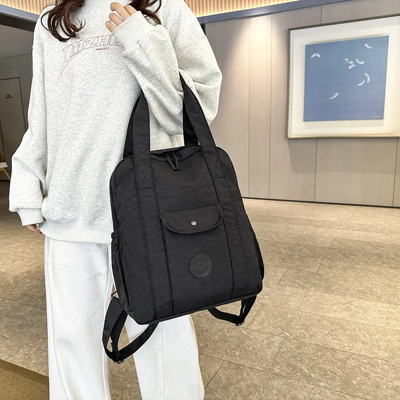 Yalu Nylon Backpack Regular Unisex Gray/Black/Purple/Yellow/Khaki/Blue-13