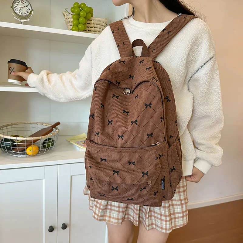 Yalu Corduroy Backpack Women's Multicolor-23