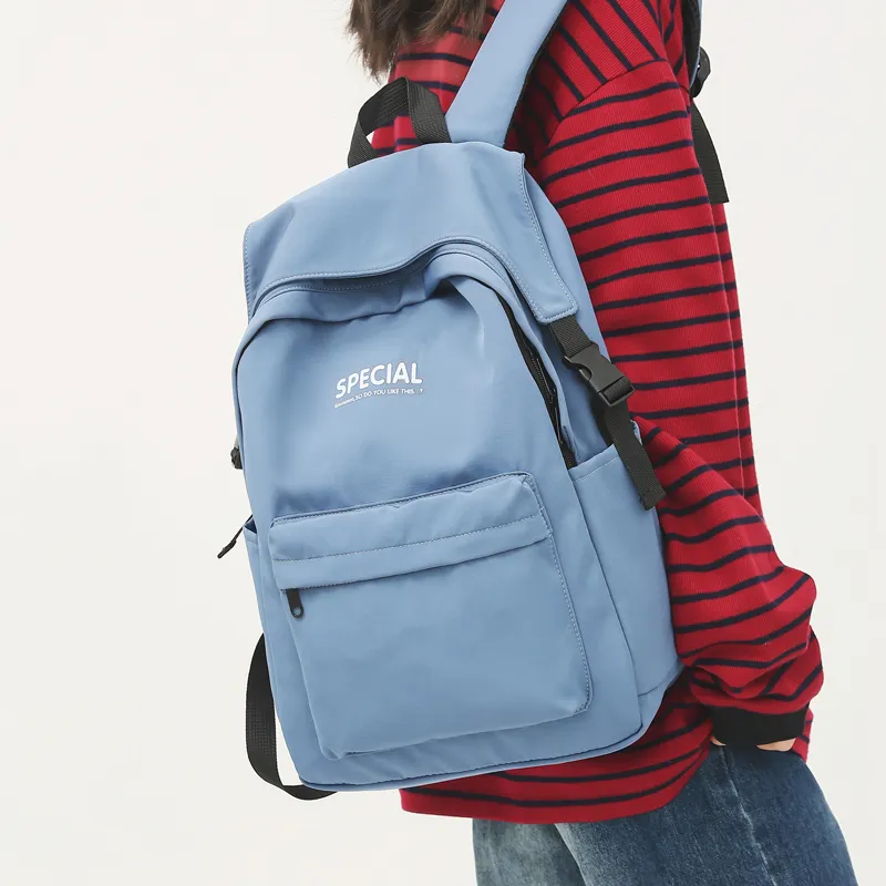 Yalu Nylon Backpack Unisex White/Black/Green/Blue-15