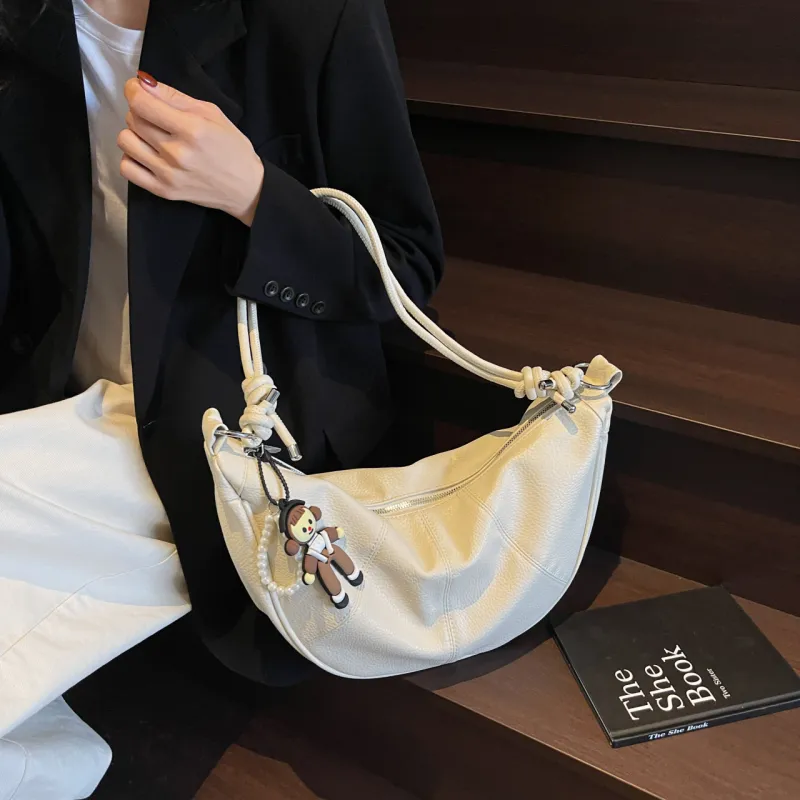 Yalu PU Portable Crossbody Bag, Shoulder Bag Regular Women's Black/Ecru/Yellow/Pink/Blue-8
