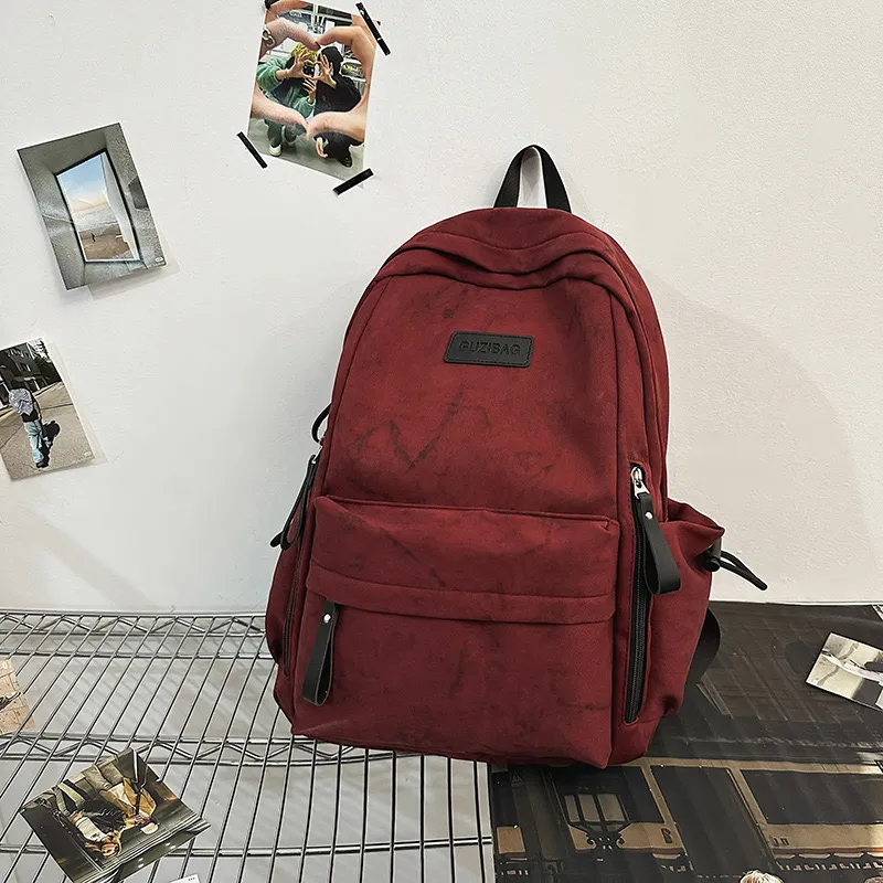 Yalu Nylon Backpack Regular Unisex Ecru/Gray/Black/Burgundy/Green-7
