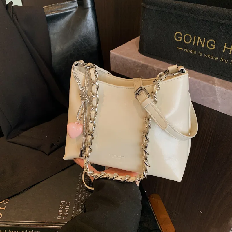 Yalu PU Portable Crossbody Bag, Shoulder Bag Regular Women's White/Silver/Black/Pink-6