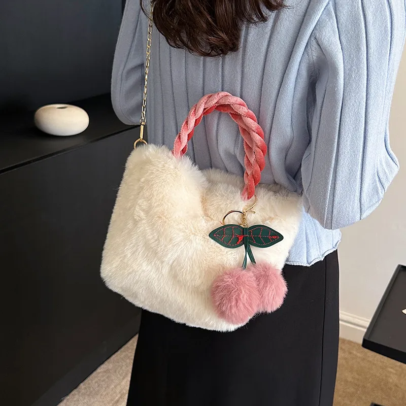 Yalu Plush Handbag Women's Multicolor-5