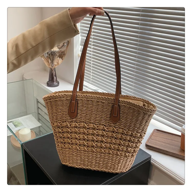 Yalu Woven Shoulder Bag Regular Women's Beige/Khaki-10