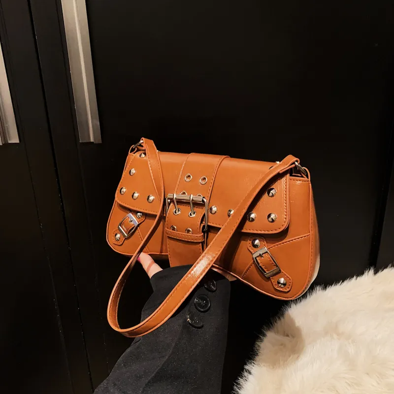 Yalu PU Shoulder Bag Women's White/Black/Red/Green/Brown-15