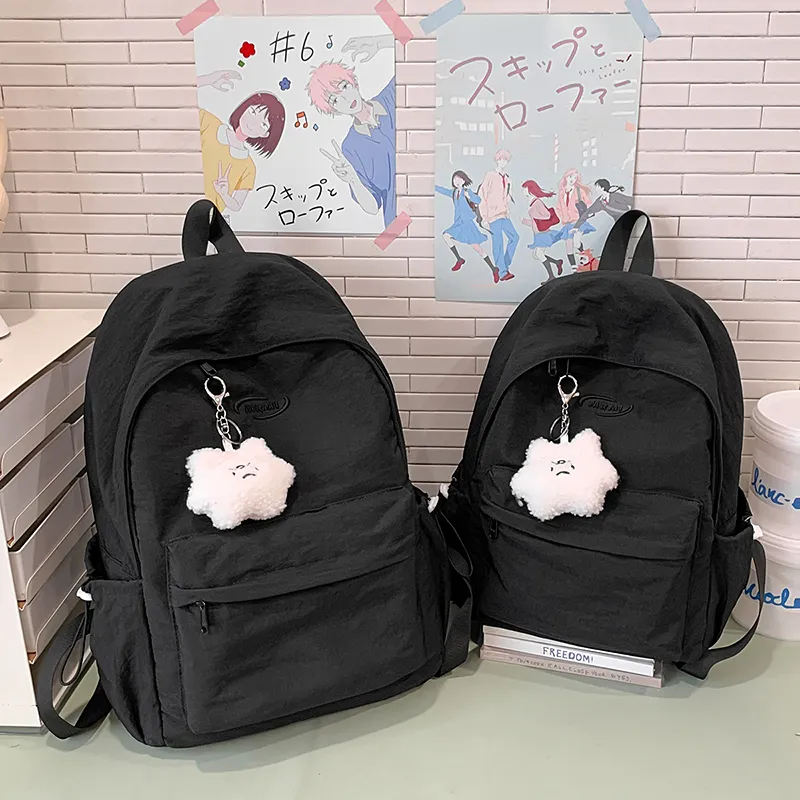 Yalu Nylon Backpack Regular Unisex Pink/Blue/Red/Yellow/Black-6