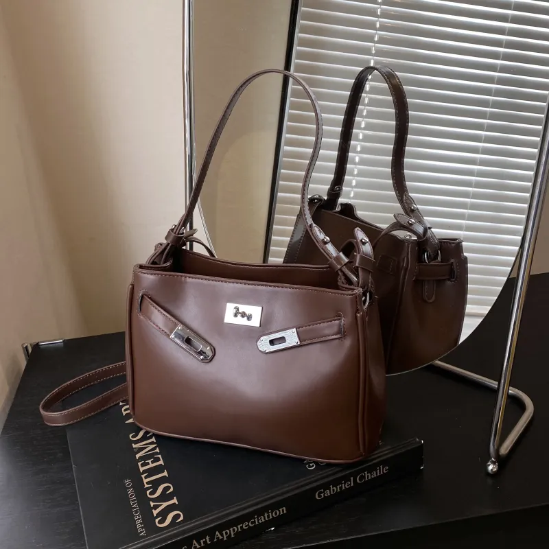 Yalu PU Shoulder Bag, Handbag Regular Women's Black/Red/Brown/Coffee-13
