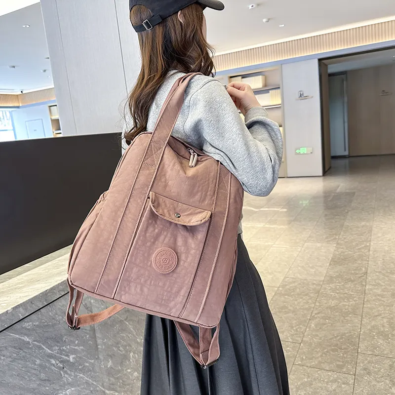 Yalu Nylon Backpack Regular Unisex Gray/Black/Purple/Yellow/Khaki/Blue-26