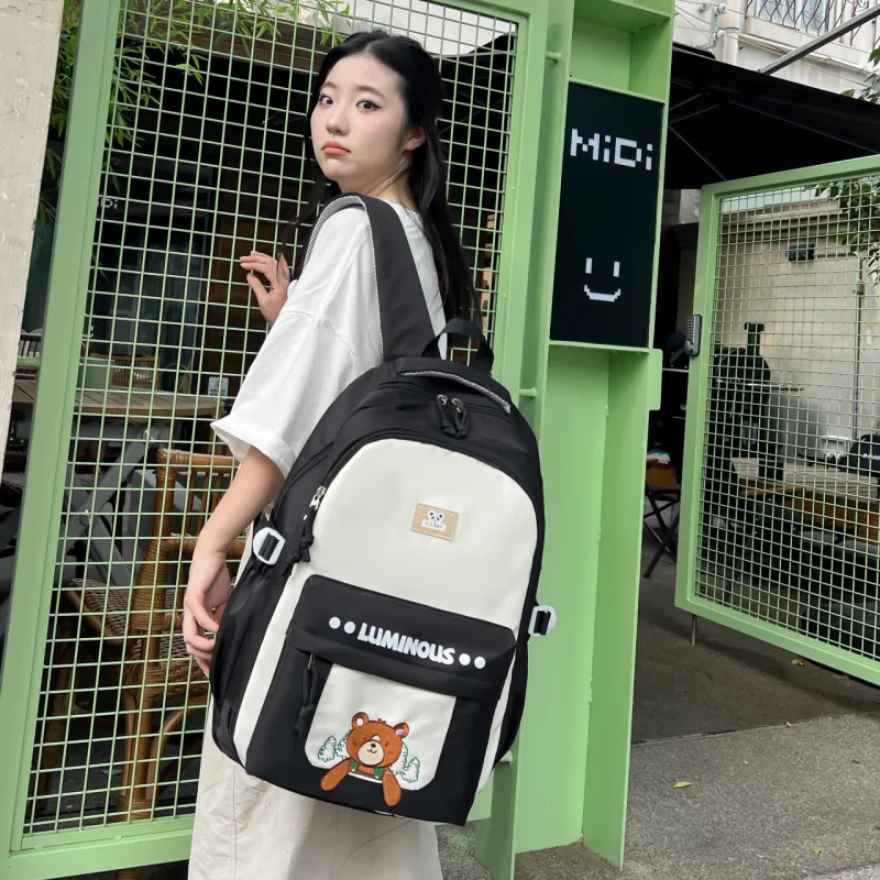 Yalu Composite Cloth Backpack Unisex Multiple Colors-9