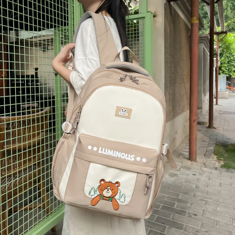 Yalu Composite Cloth Backpack Unisex Multiple Colors-12