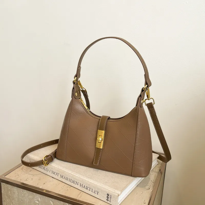 Yalu PU One Shoulder Handbag Crossbody Bag Regular Women's White/Pink/Green/Khaki/Black/Dark Khaki-34