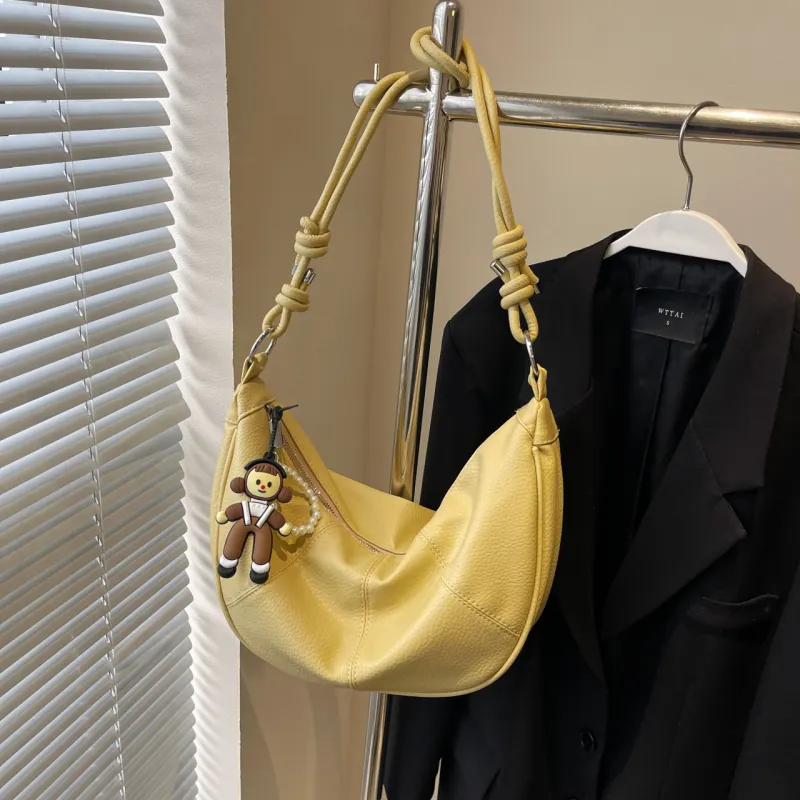 Yalu PU Portable Crossbody Bag, Shoulder Bag Regular Women's Black/Ecru/Yellow/Pink/Blue-16