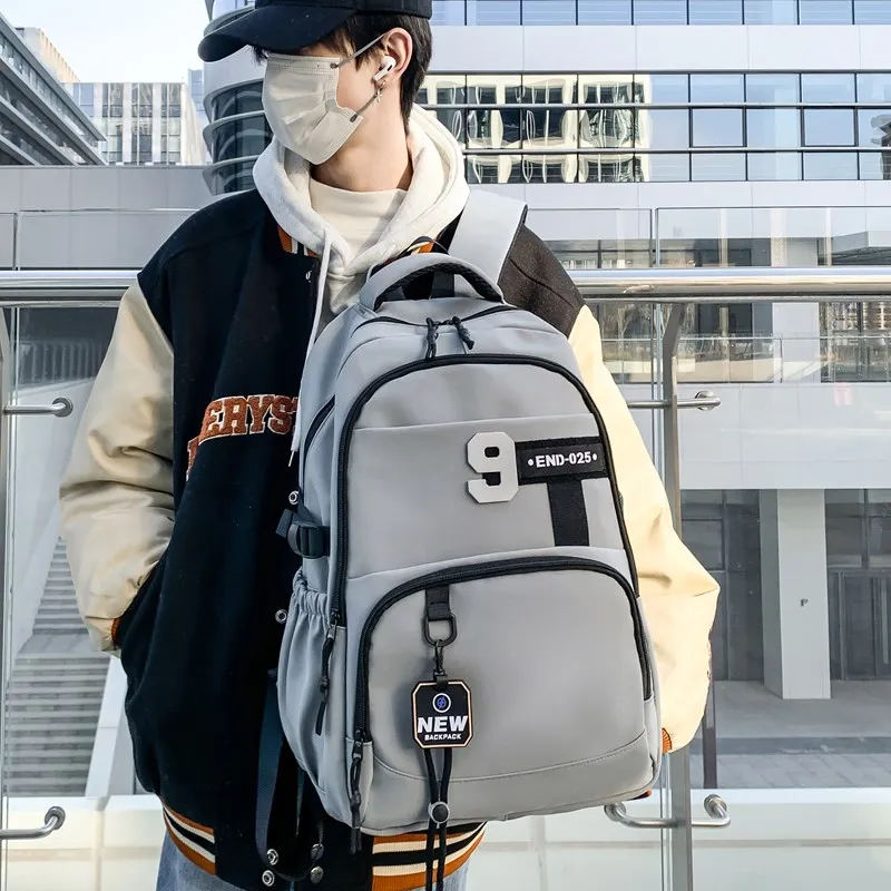 Yalu Oxford Backpack Regular Unisex Black/Dark Gray/Light Gray/Medium Gray-20