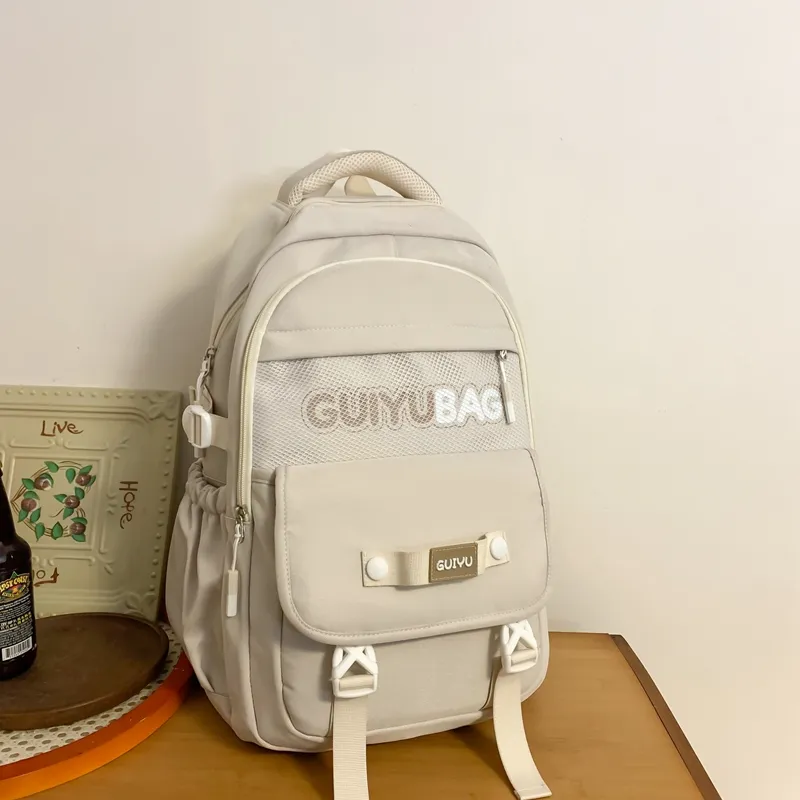 Yalu Nylon Backpack Women's White/Black/Pink/Purple/Yellow/Blue-5