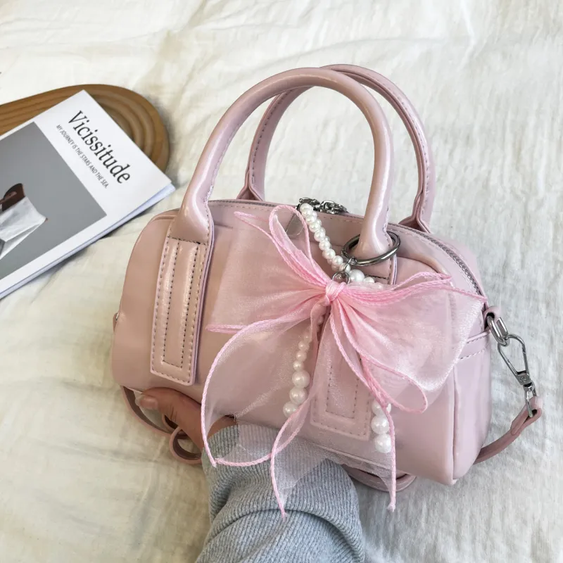 Yalu PU Shoulder Bag, Crossbody Bag, Handbag Regular Women's Black/White/Silver/Pink-9