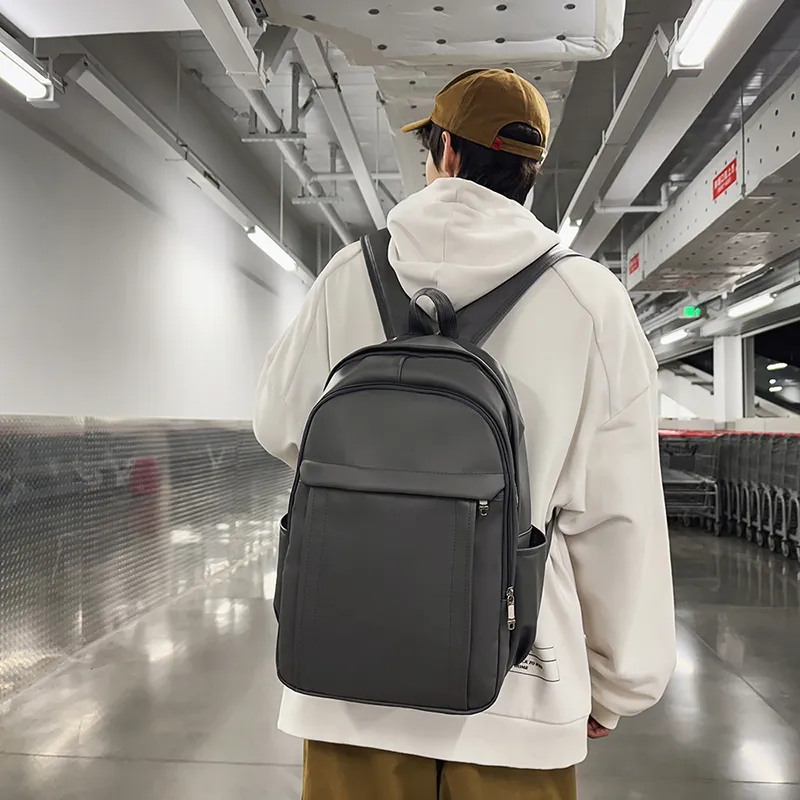 Yalu PU Backpack Men's Ecru/Gray/Black/Khaki-11