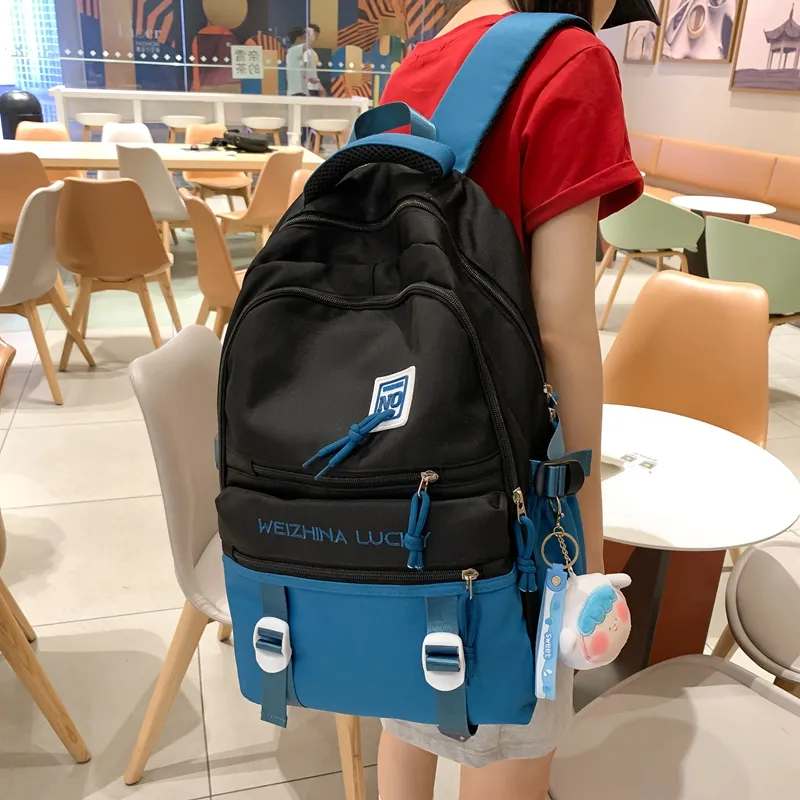 Yalu Nylon Backpack Unisex Multicolor-17