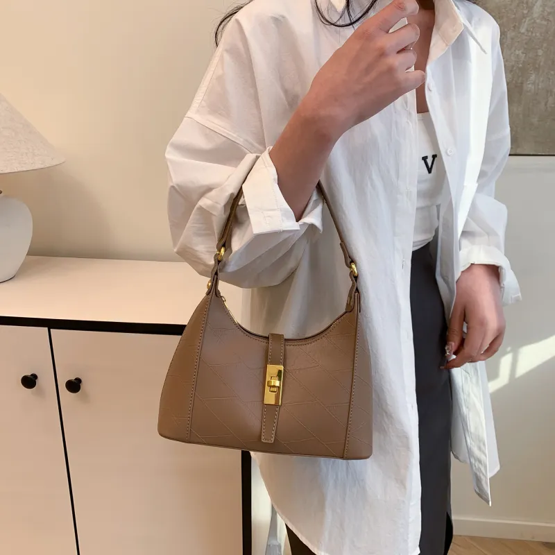 Yalu PU One Shoulder Handbag Crossbody Bag Regular Women's White/Pink/Green/Khaki/Black/Dark Khaki-31