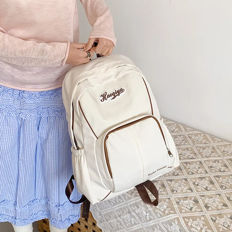 Yalu Nylon Fabric Backpack Unisex Multicolor-22