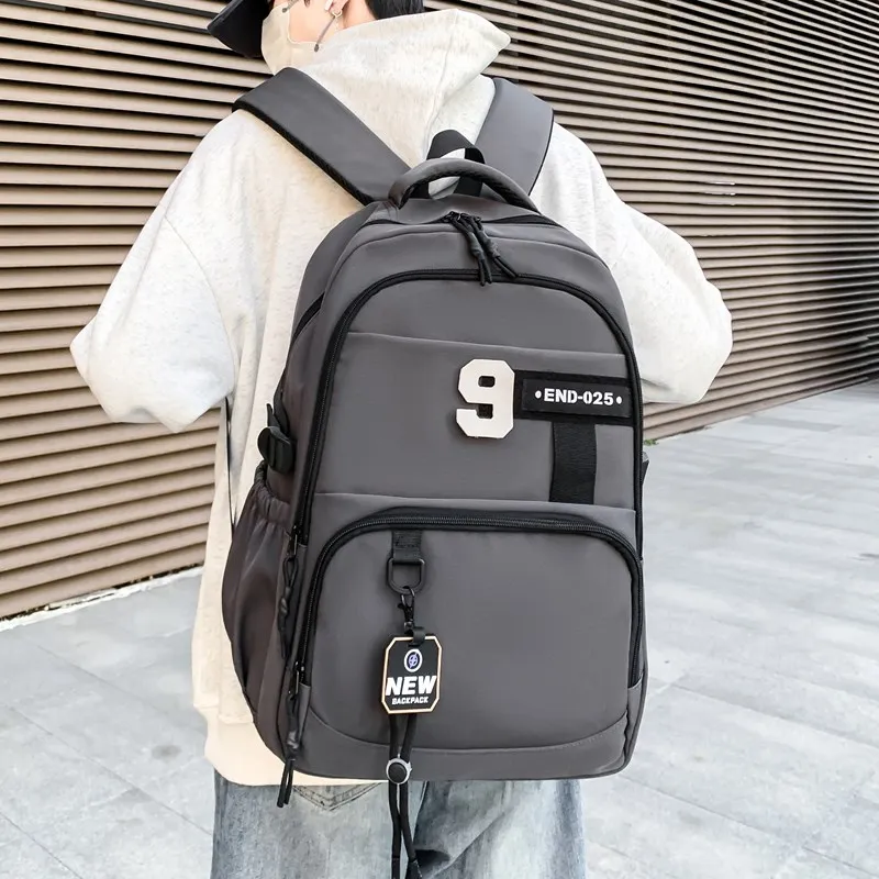 Yalu Oxford Backpack Regular Unisex Black/Dark Gray/Light Gray/Medium Gray-9